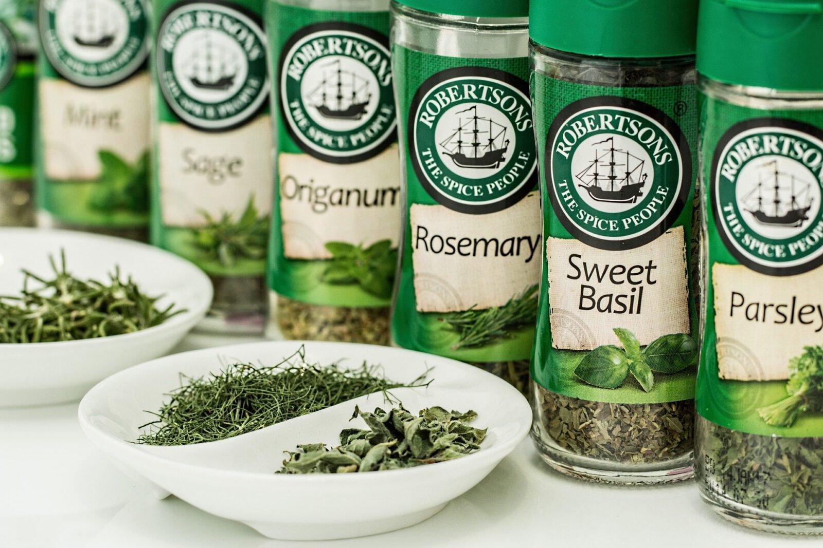 Dried Spices in Glass jars