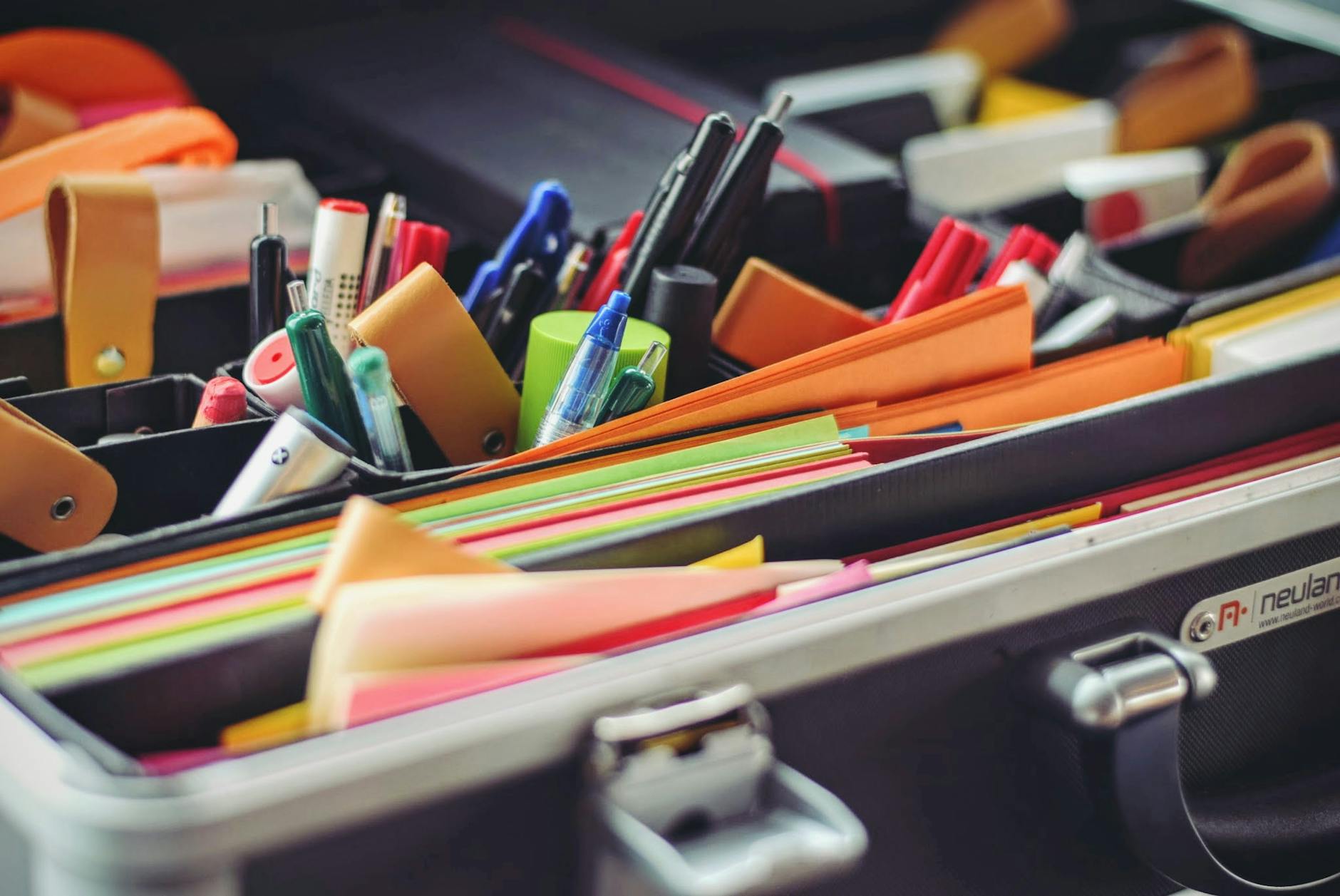 Boost Office Efficiency: Uncover Hidden Workflow Bottlenecks 9 pens and markers on case Boost Office Efficiency: Uncover Hidden Workflow Bottlenecks