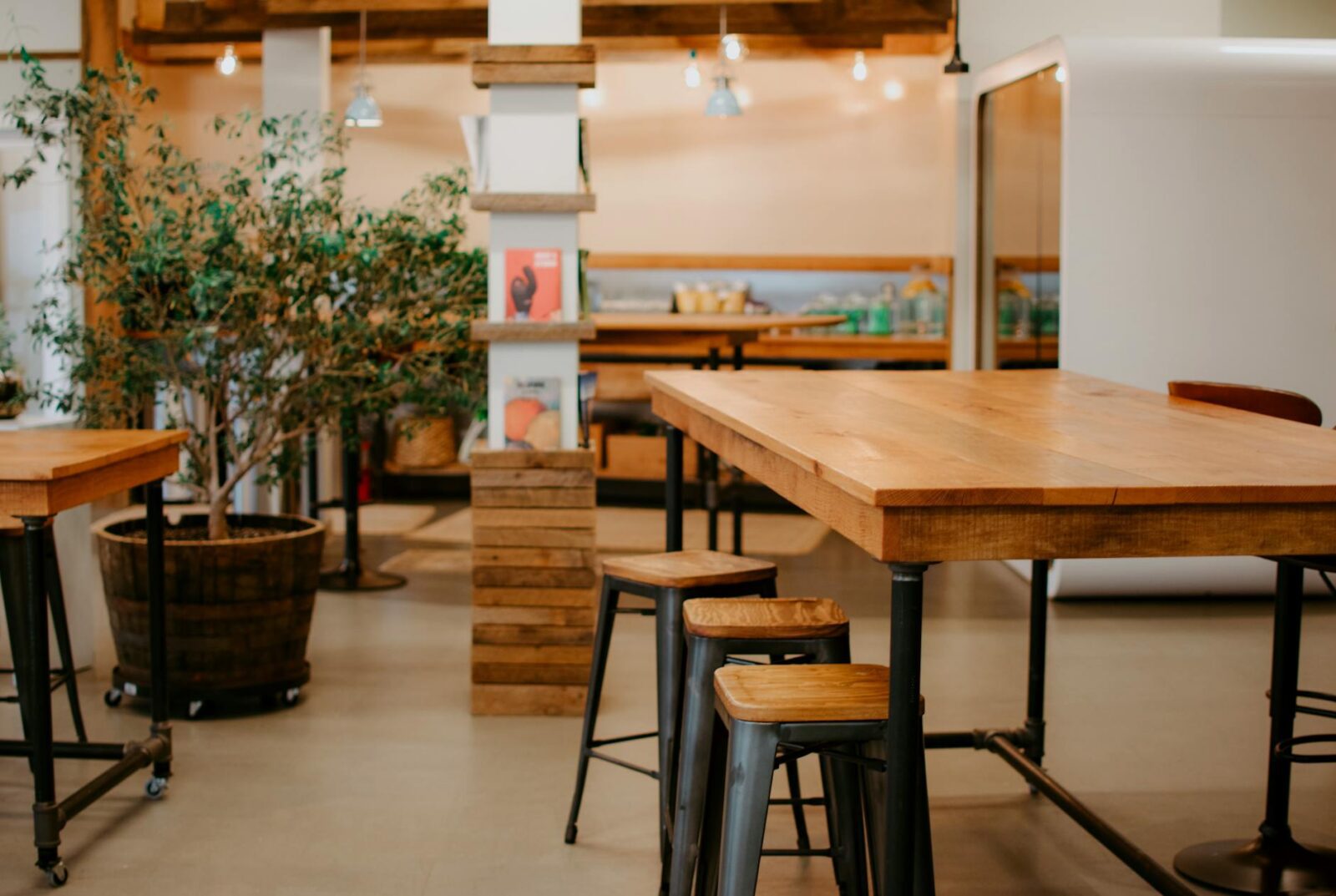 brown wooden dining table with chairs